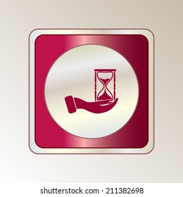 Round button. Vector icon Flat icons. 