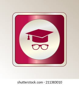 Round button. Vector icon Flat icons. 