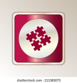 Round button. Vector icon Flat icons. 