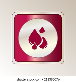 Round button. Vector icon Flat icons. 