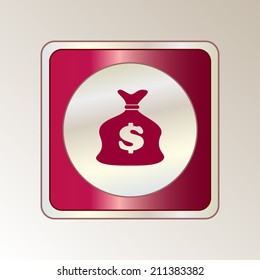 Round button. Vector icon Flat icons. 