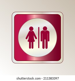 Round button. Vector icon Flat icons. 