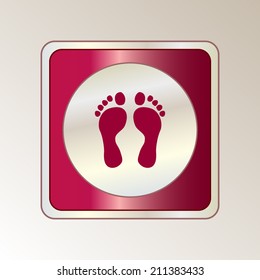 Round button. Vector icon Flat icons. 