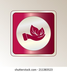 Round button. Vector icon Flat icons. 