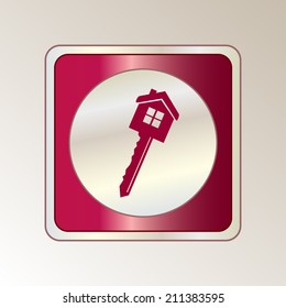 Round button. Vector icon Flat icons. 