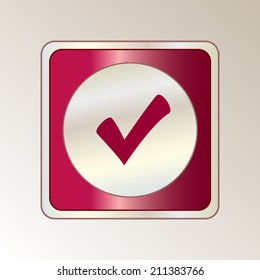 Round button. Vector icon Flat icons. 