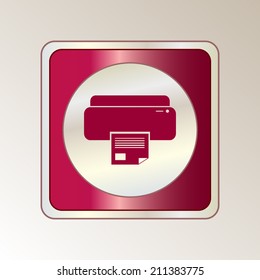 Round button. Vector icon Flat icons. 