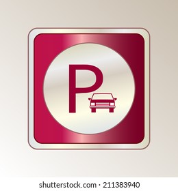 Round button. Vector icon Flat icons. 