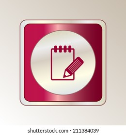 Round button. Vector icon Flat icons. 
