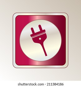 Round button. Vector icon Flat icons. 