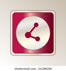 Round button. Vector icon Flat icons. 