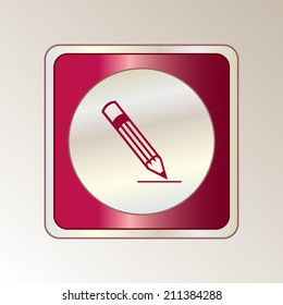 Round button. Vector icon Flat icons. 
