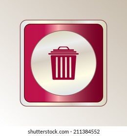 Round button. Vector icon Flat icons. 