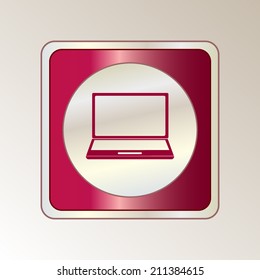 Round button. Vector icon Flat icons. 