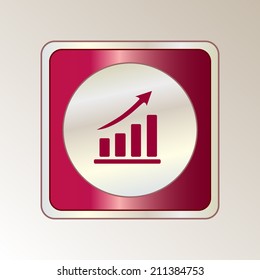 Round button. Vector icon Flat icons. 