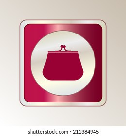 Round button. Vector icon Flat icons. 