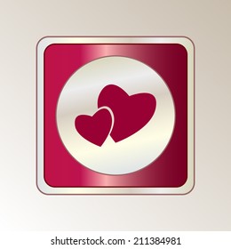 Round button. Vector icon Flat icons. 