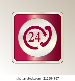Round button. Vector icon Flat icons. 