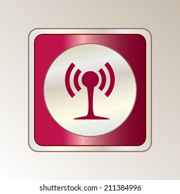 Round button. Vector icon Flat icons. 