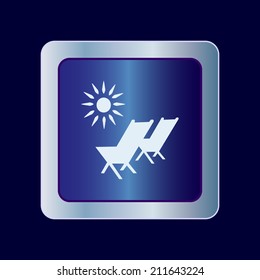 Round button. Vector icon Flat icons. 