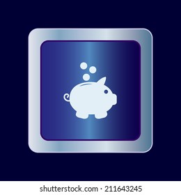 Round button. Vector icon Flat icons. 