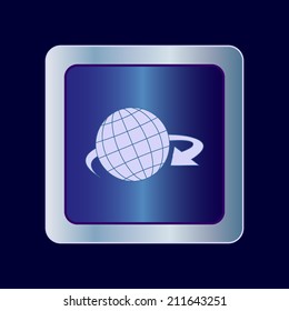 Round button. Vector icon Flat icons. 