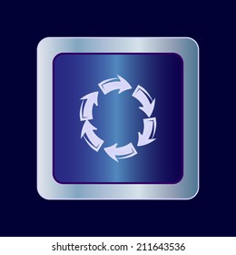Round button. Vector icon Flat icons. 