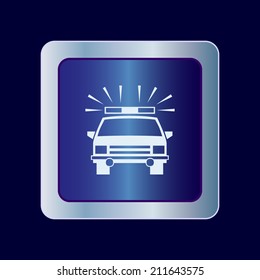 Round button. Vector icon Flat icons. 