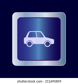 Round button. Vector icon Flat icons. 