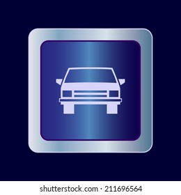 Round button. Vector icon Flat icons. 