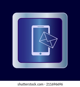 Round button. Vector icon Flat icons. 