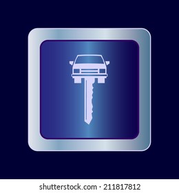 Round button. Vector icon Flat icons. 