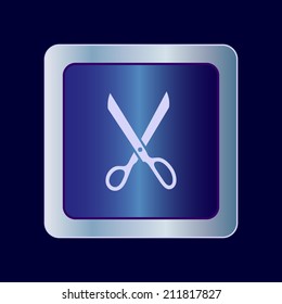 Round button. Vector icon Flat icons. 