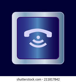 Round button. Vector icon Flat icons. 