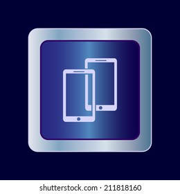 Round button. Vector icon Flat icons. 