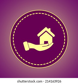 Round button. Vector icon Flat icons. 