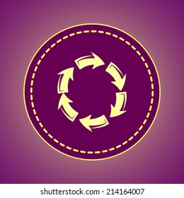 Round button. Vector icon Flat icons. 