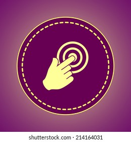 Round button. Vector icon Flat icons. 