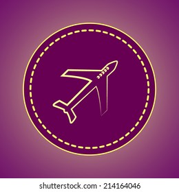 Round button. Vector icon Flat icons. 