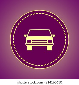 Round button. Vector icon Flat icons. 