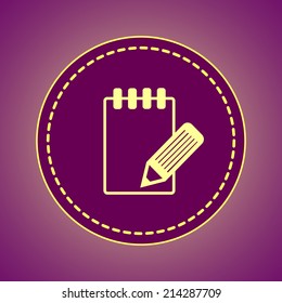 Round button. Vector icon Flat icons. 