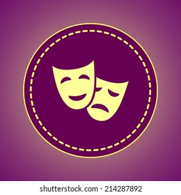 Round button. Vector icon Flat icons. 