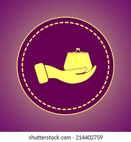 Round button. Vector icon Flat icons. 
