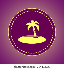 Round button. Vector icon Flat icons. 