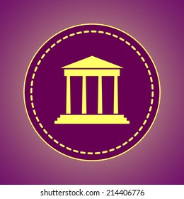 Round button. Vector icon Flat icons. 