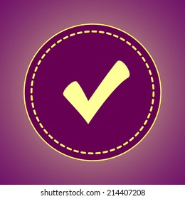 Round button. Vector icon Flat icons. 