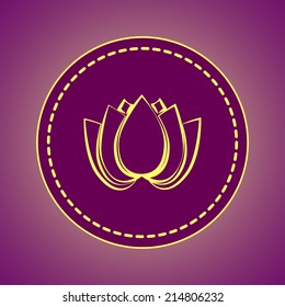 Round button. Vector icon Flat icons. 