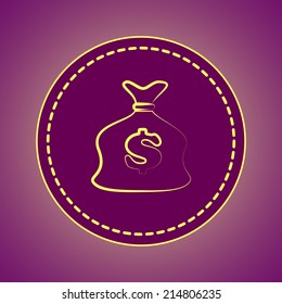 Round button. Vector icon Flat icons. 