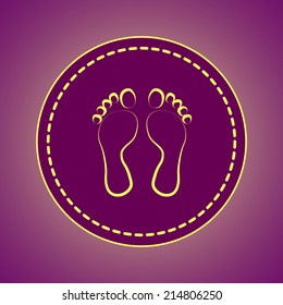 Round button. Vector icon Flat icons. 