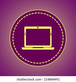 Round button. Vector icon Flat icons. 